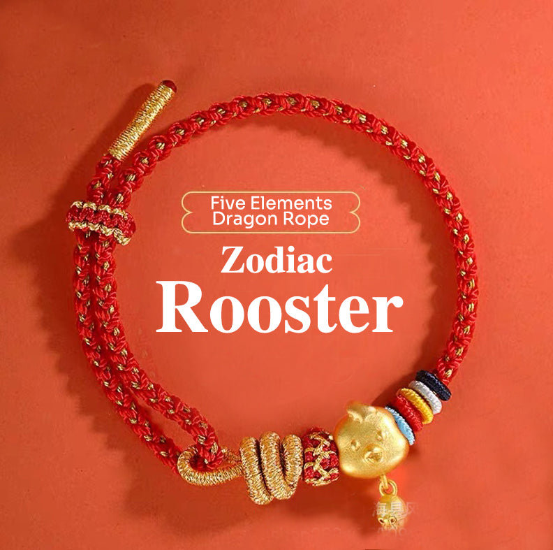 Buddha Red String Bracelet Zodiac Feng Shui - Buddhist Lucky Charm Good Luck Wealth Gift (Adjustable)