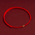 Tibetan Red String Bracelet - Buddhist Lucky Charm AU999 Rerhy