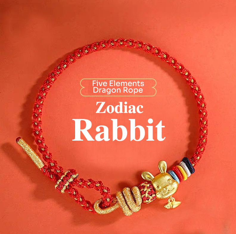 Buddha Red String Bracelet Zodiac Feng Shui - Buddhist Lucky Charm Good Luck Wealth Gift (Adjustable)