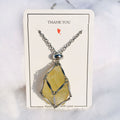 Hot sale exquisite adjustable metal net necklace natural crystal raw stone multi-purpose My Store