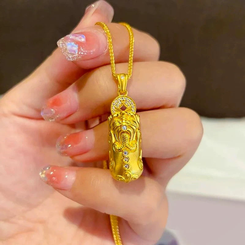 【Best for Abundance Improvement in 2025】Exquisite Feng Shui Pixiu Pendant with Chain, Luxury Gift
