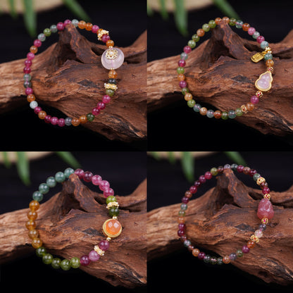 Natural Rose Crystal Bracelet for Attracting Love Luck Crystal Bracelet for Women My Store