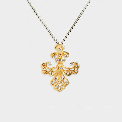 【Last Day ALERT!  Best Price of the YEAR】Cross Vajra to Eliminate Negative Energy Necklace Roman Retro Fashion Rerhy