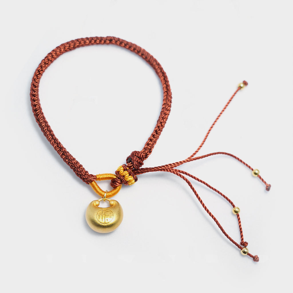 Tibetan Red Rope Bracelet Gold-Plated Bracelet-Gift Bag (adjustable) Rerhy
