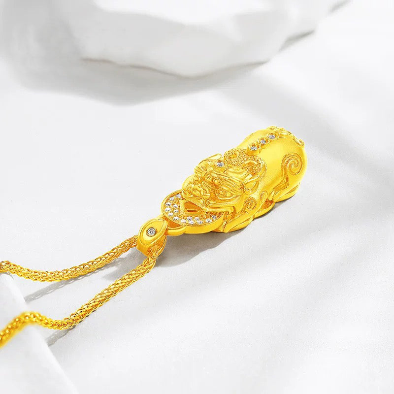 【Best for Abundance Improvement in 2025】Exquisite Feng Shui Pixiu Pendant with Chain, Luxury Gift