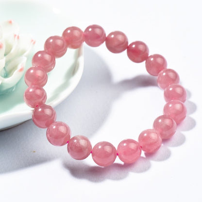 Natural Crystal Rose Quartz Pink Bracelet Fresh Sweet Love Crystal My Store