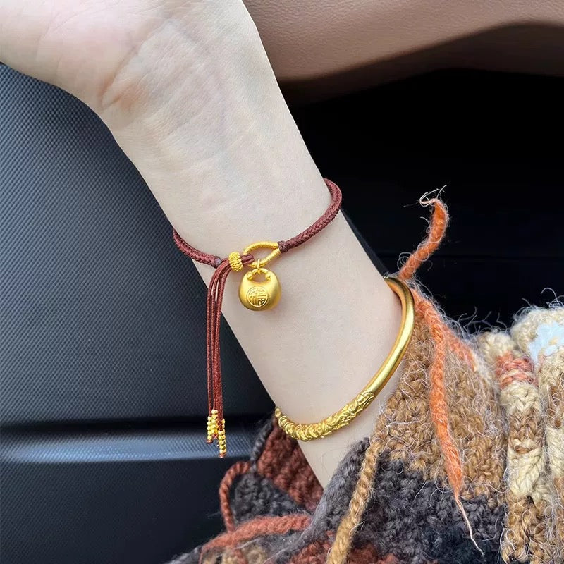 Tibetan Red Rope Bracelet Gold-Plated Bracelet-Gift Bag (adjustable) Rerhy