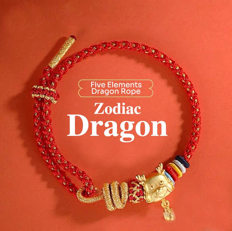 Buddha Red String Bracelet Zodiac Feng Shui - Buddhist Lucky Charm Good Luck Wealth Gift (Adjustable)