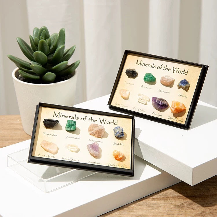 Healing Crystal Chakra Stone Yoga Ornaments Decoration Polished Natural Gemstone Set of 8 Rerhy