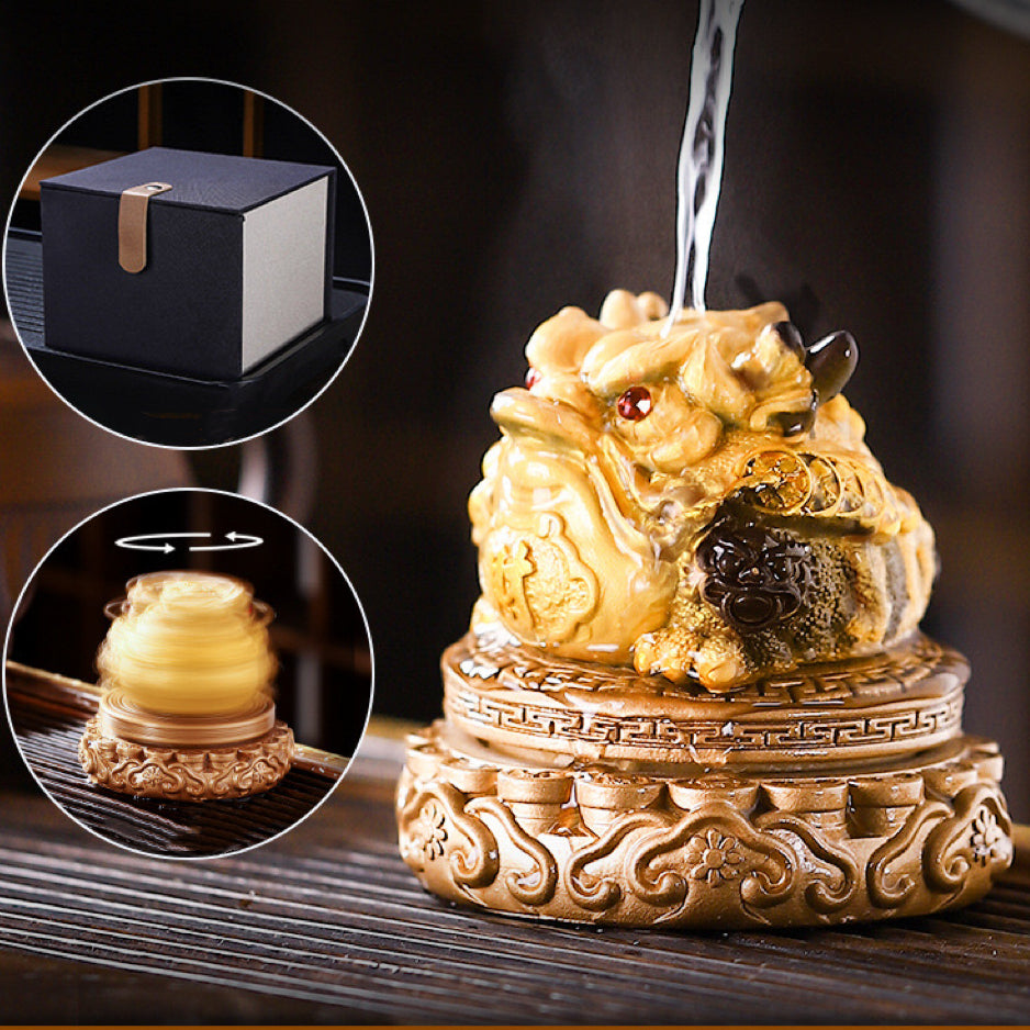 Feng Shui Money Color-Changing Three-Legged Toad Tea Pet