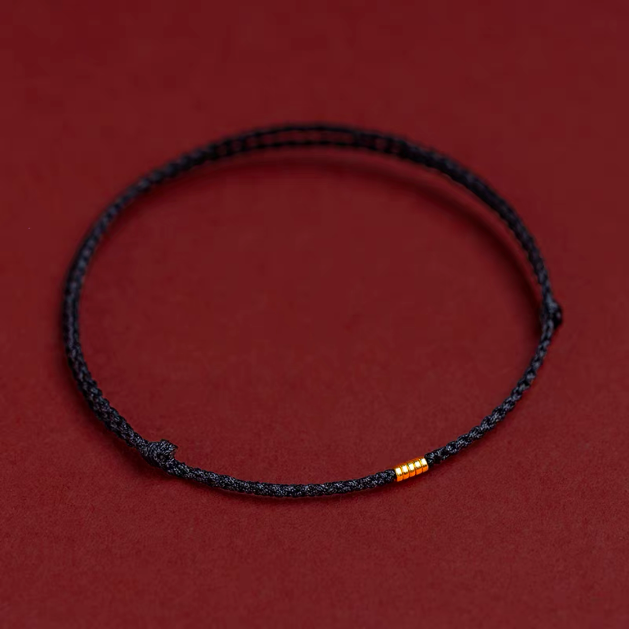 Tibetan Red String Bracelet - Buddhist Lucky Charm AU999 Rerhy