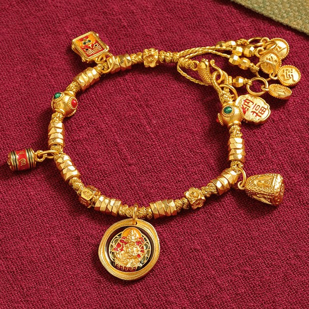 【Best Holiday Gift Combo -30% OFF】Exquisite Wealth Pixiu Set: Gold Pixiu Pendant + Five Elements Wealth Bracelet