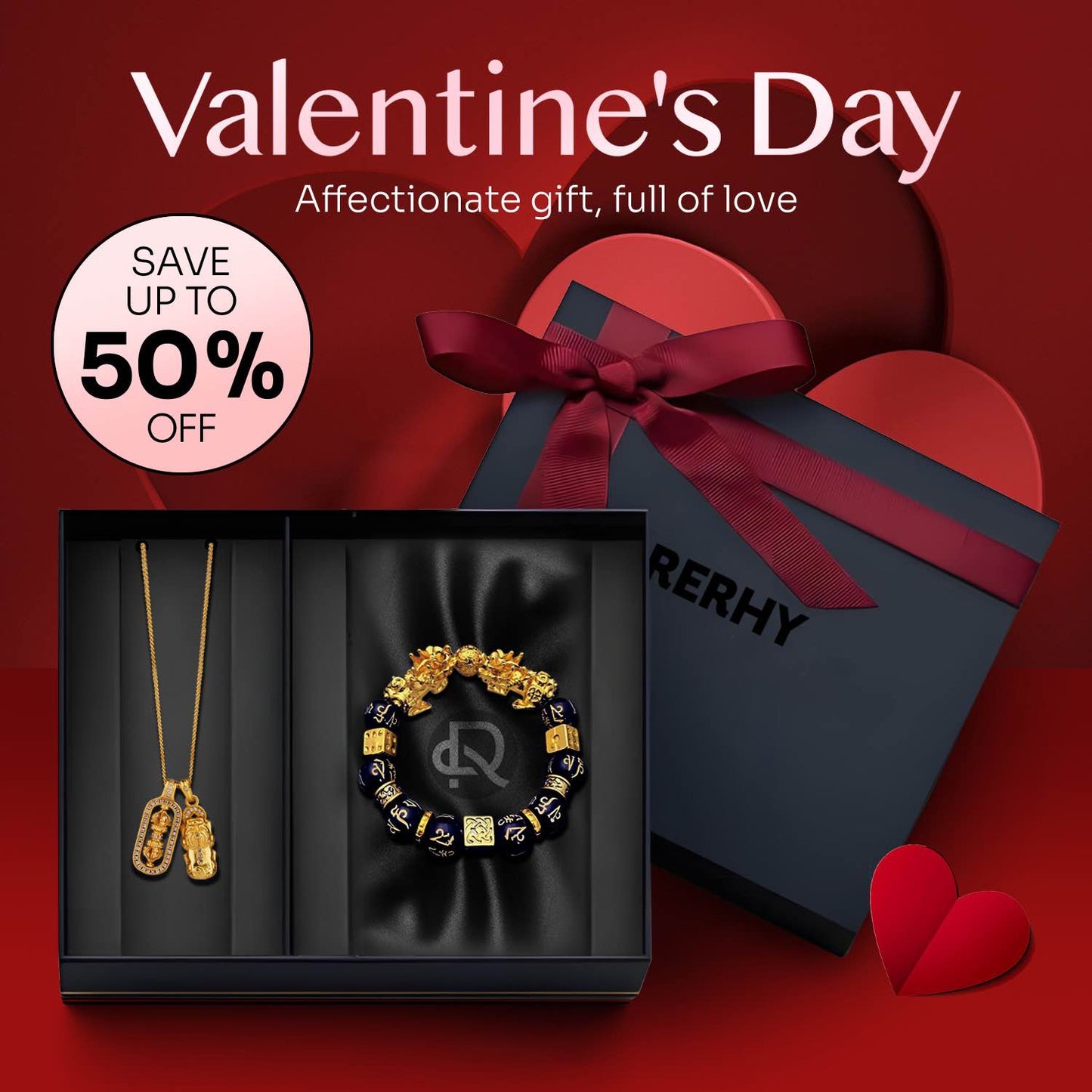 【Valentine's Day Luck Gifts!】Exquisite Feng Shui Pixiu Set: Gold Pixiu Pendant +  Debt Lifting Pixiu Bracelet