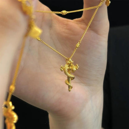 Snake Cross Necklace Guardian Necklace + Golden Snake Ring