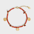 Red Agate Beaded Kiss Bracelet + Necklace Red String New Year Gift