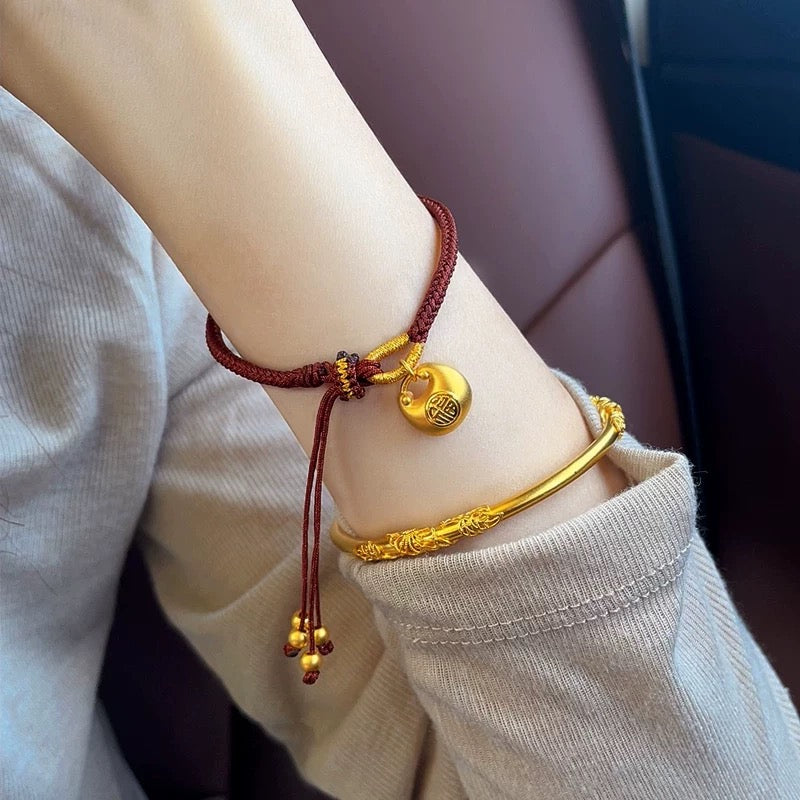 Tibetan Red Rope Bracelet Gold-Plated Bracelet-Gift Bag (adjustable) Rerhy