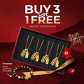 🔥【Last Chance!! Get 4 Best Selling Necklace at the Best Price of 3! + 1 Free Matching Bracelet 】Exquisite Gold Plating Pixiu Set: Gold Pixiu Pendant 4 PCS