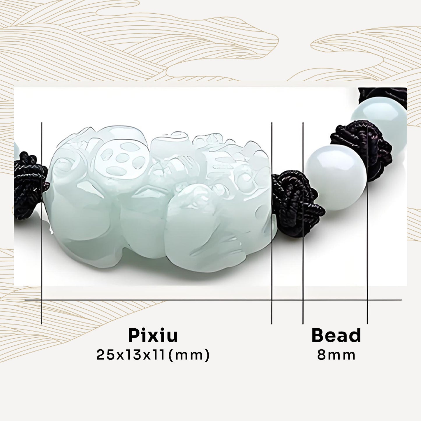 Tibetan Red String Bracelet jade Pixiu Fengshui- Buddhist Lucky Charm（Adjustable）