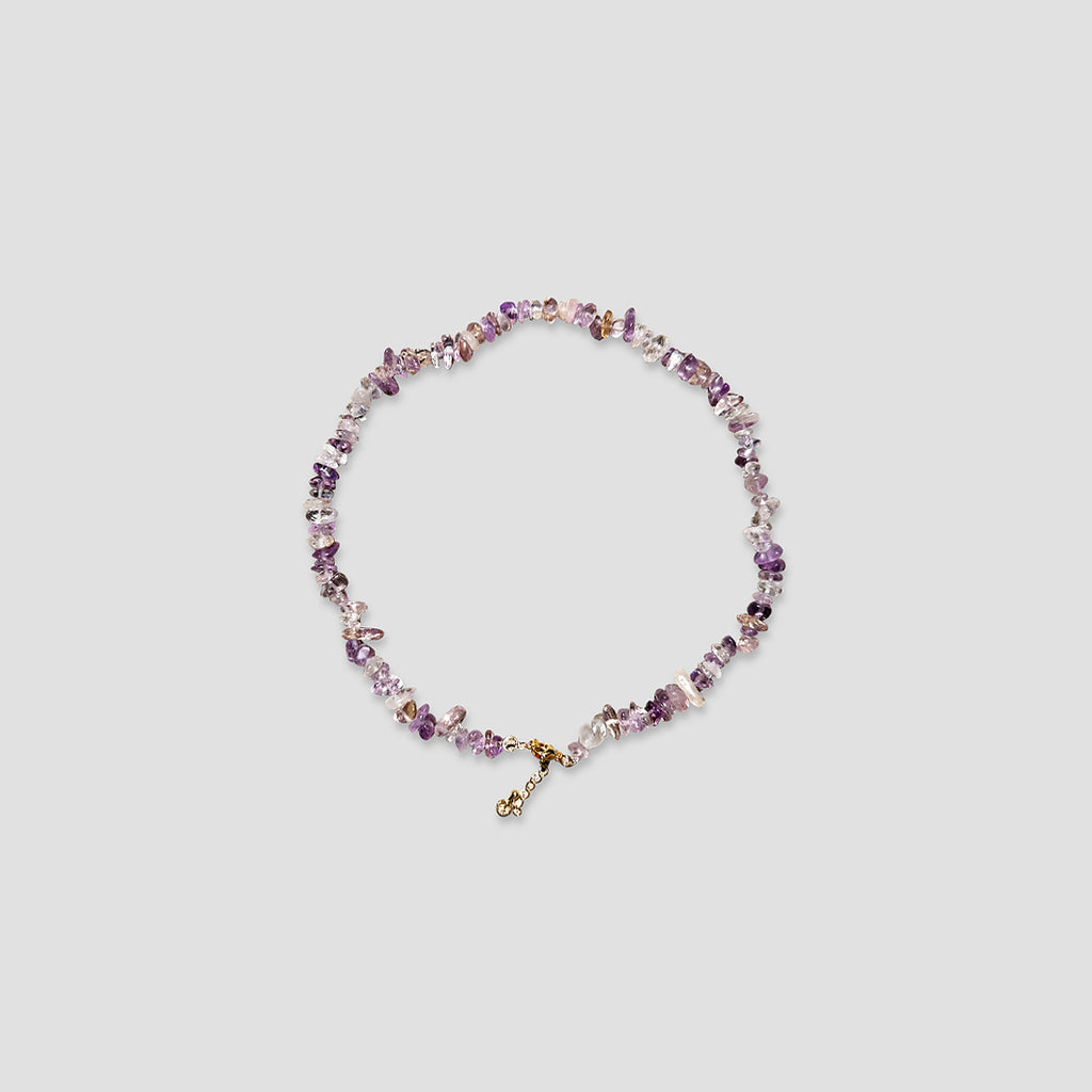 Pure handmade natural crystal stone necklace color set - wealth health love Rerhy