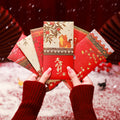 Chinese New Year Red Envelopes, Red Pocket Envelopes Chinese Red Packets Hong Bao Gift Money Envelopes Lucky Money Envelopes, 18 Designs 18-Pack, 3.5 x 6.7 Inches (Gold)