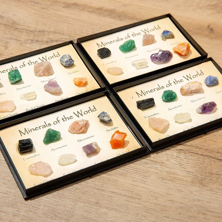 Healing Crystal Chakra Stone Yoga Ornaments Decoration Polished Natural Gemstone Set of 8 Rerhy