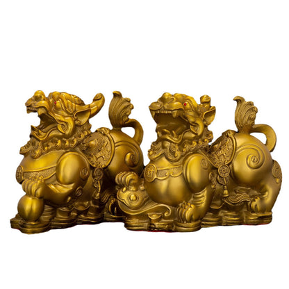 Brass Pixiu Home Decor Feng Shui Decorations for Wealth