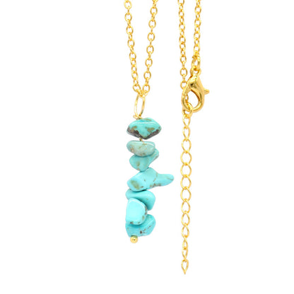 Natural Crystal Gravel Necklace Diy Colorful Raw Stone Pendant Female Gold My Store