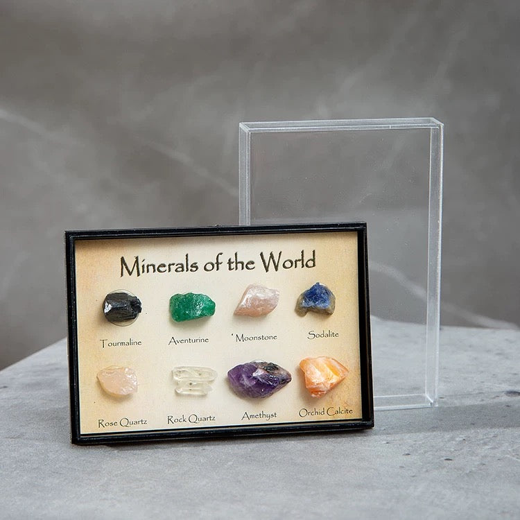 Healing Crystal Chakra Stone Yoga Ornaments Decoration Polished Natural Gemstone Set of 8 Rerhy