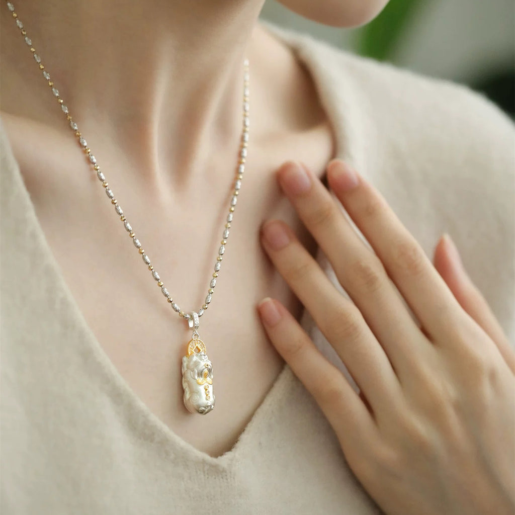 【Best for Abundance Improvement in 2025】Exquisite Feng Shui Pixiu Pendant with Chain, Luxury Gift