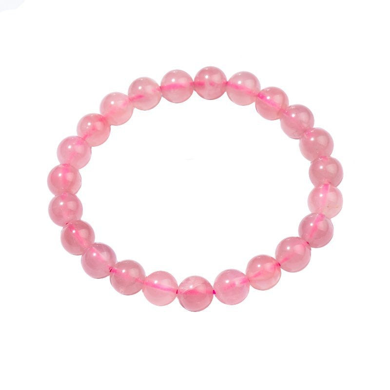 Natural Crystal Rose Quartz Pink Bracelet Fresh Sweet Love Crystal My Store