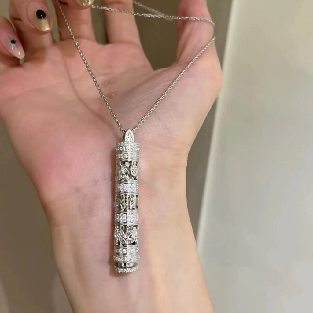 【Free Shipping for Limited Time】-- Gold-plated Diamond-studded Eight-treasure Portable Buddha Pendant - Peace Health and Protection (Removable) Rerhy