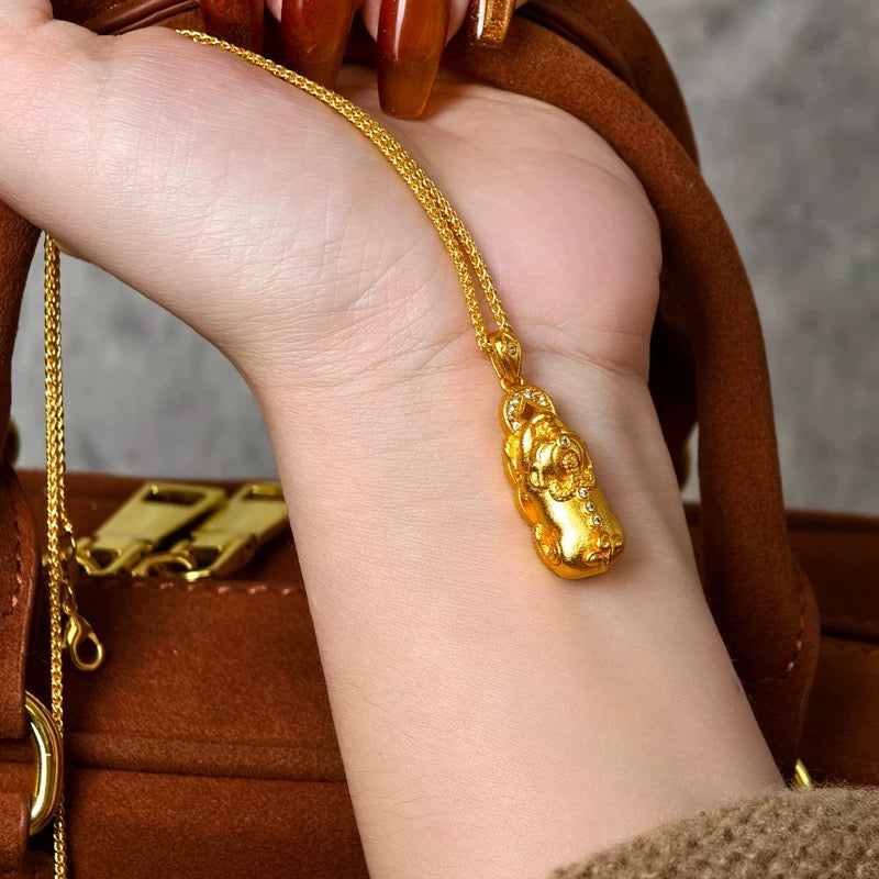 【Best for Abundance Improvement in 2025】Exquisite Feng Shui Pixiu Pendant with Chain, Luxury Gift