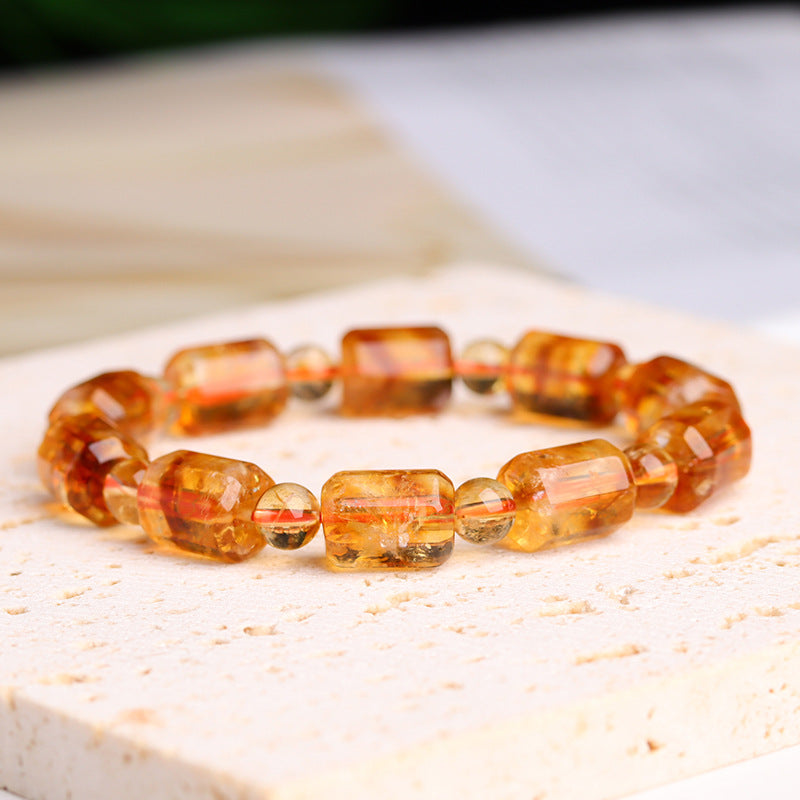 Natural Yellow Tower Crystals Fortune Stress Relief Anxiety Yoga Bracelet My Store