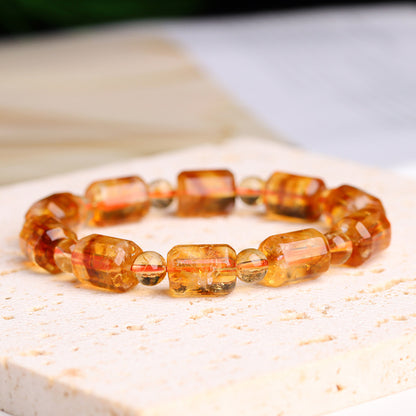 Natural Yellow Tower Crystals Fortune Stress Relief Anxiety Yoga Bracelet My Store