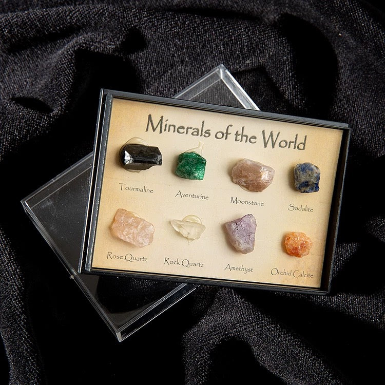 Healing Crystal Chakra Stone Yoga Ornaments Decoration Polished Natural Gemstone Set of 8 Rerhy