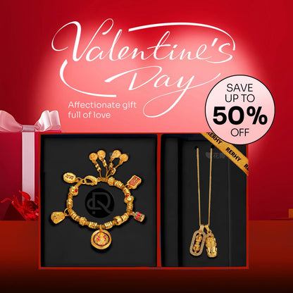 【Best Valentine's Day Gifts -50% OFF】Exquisite Wealth Pixiu Set: Gold Pixiu Pendant + Five Elements Wealth Bracelet