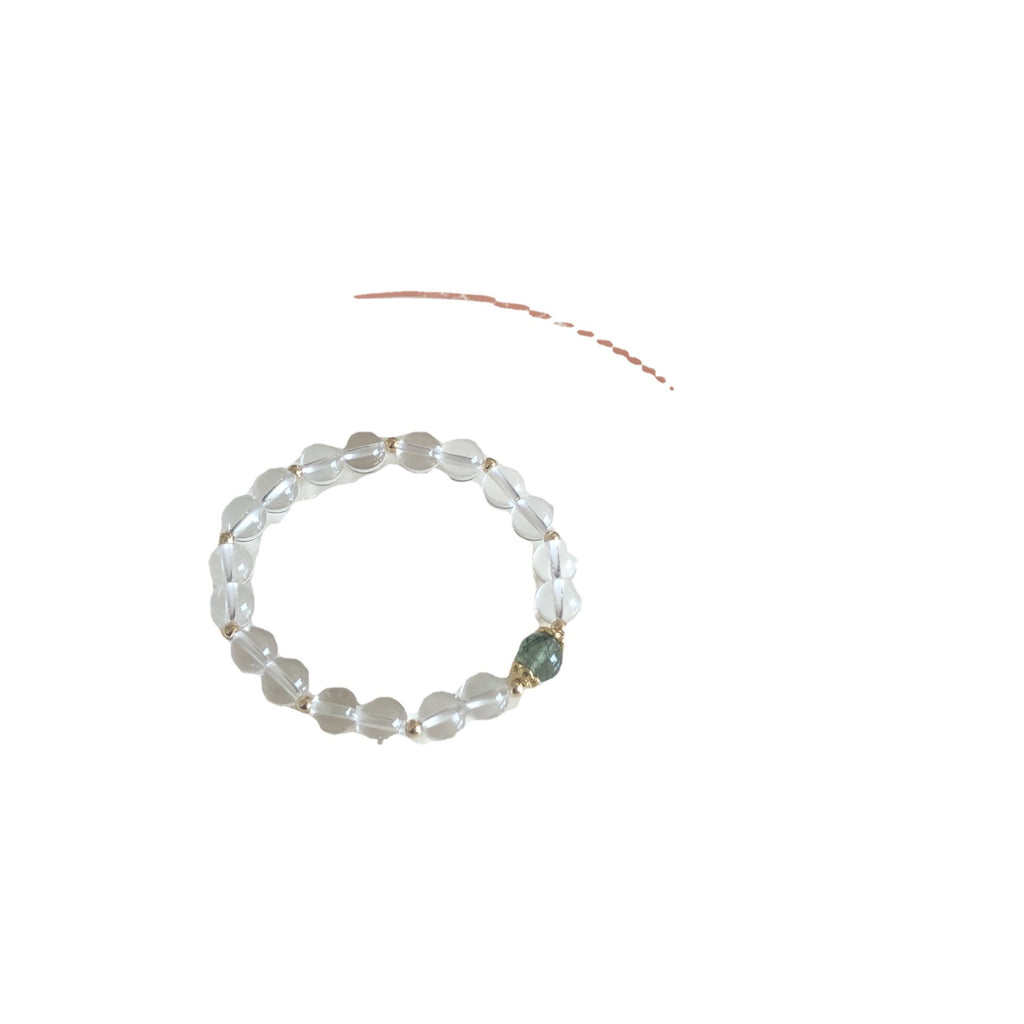 Natural white crystal green hair crystal peace health healing purification