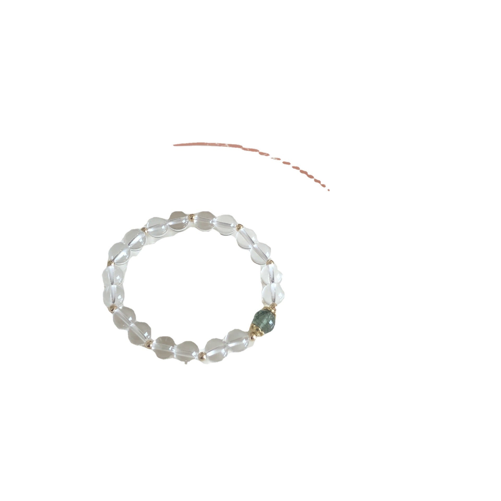 Natural white crystal green hair crystal peace health healing purification