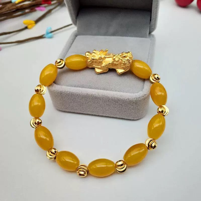 Jade Bracelet Pixiu Fengshui Bracelet- Wealth Lucky Charm