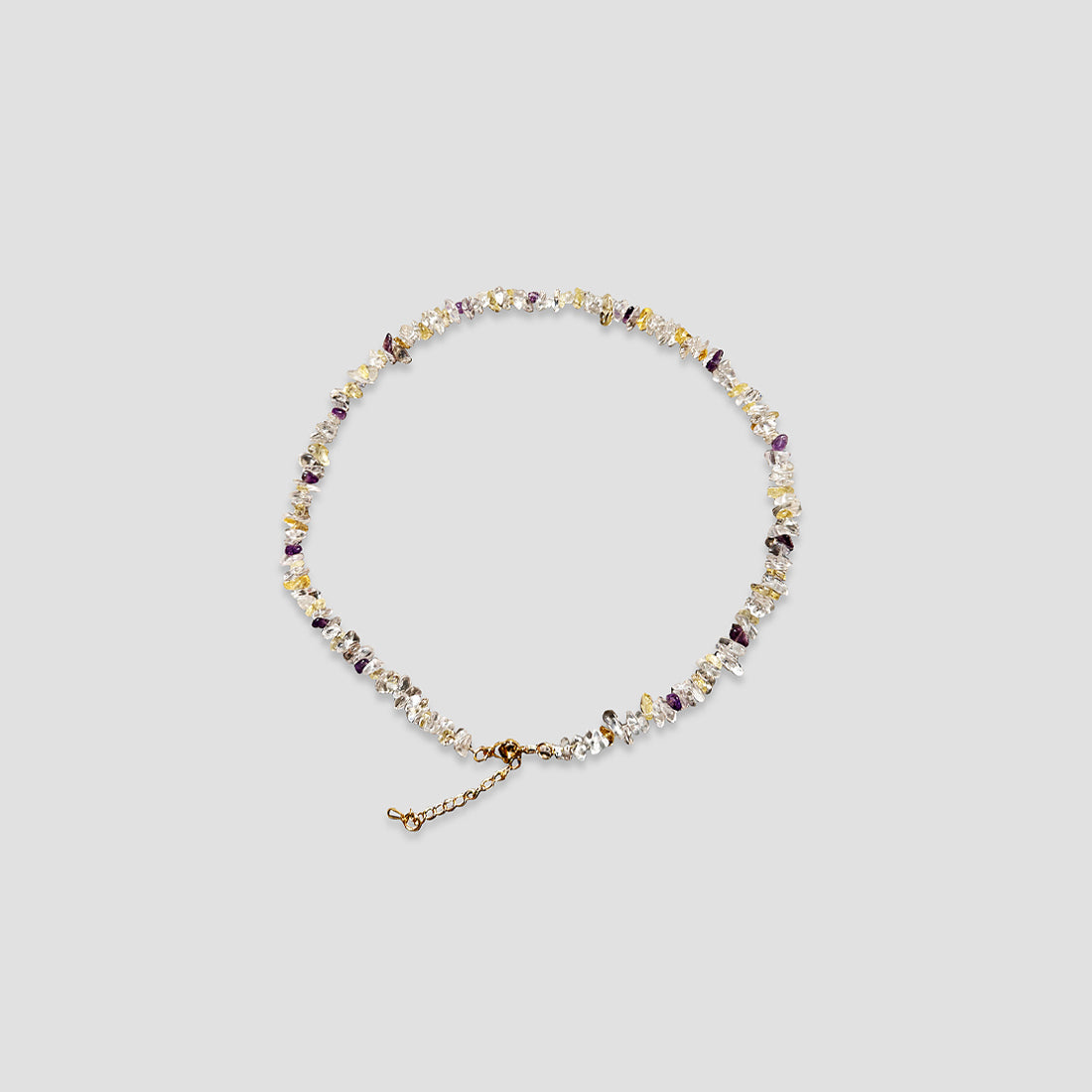 Pure handmade natural crystal stone necklace color set - wealth health love Rerhy