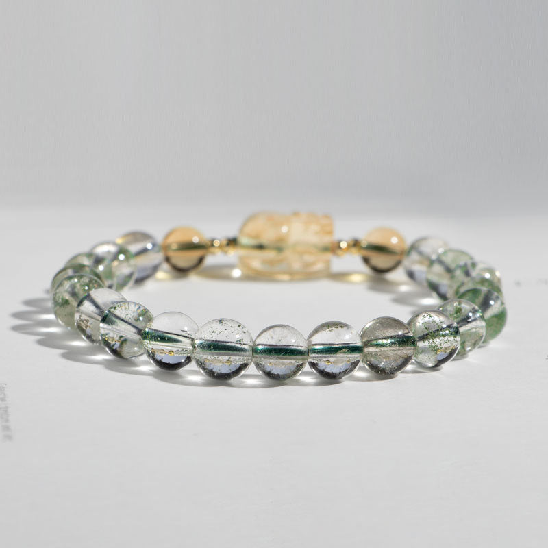 Healing Meditation Wealth Natural Green Ghost Bracelet Women's Transfer Beads Citrine Pixiu My Store