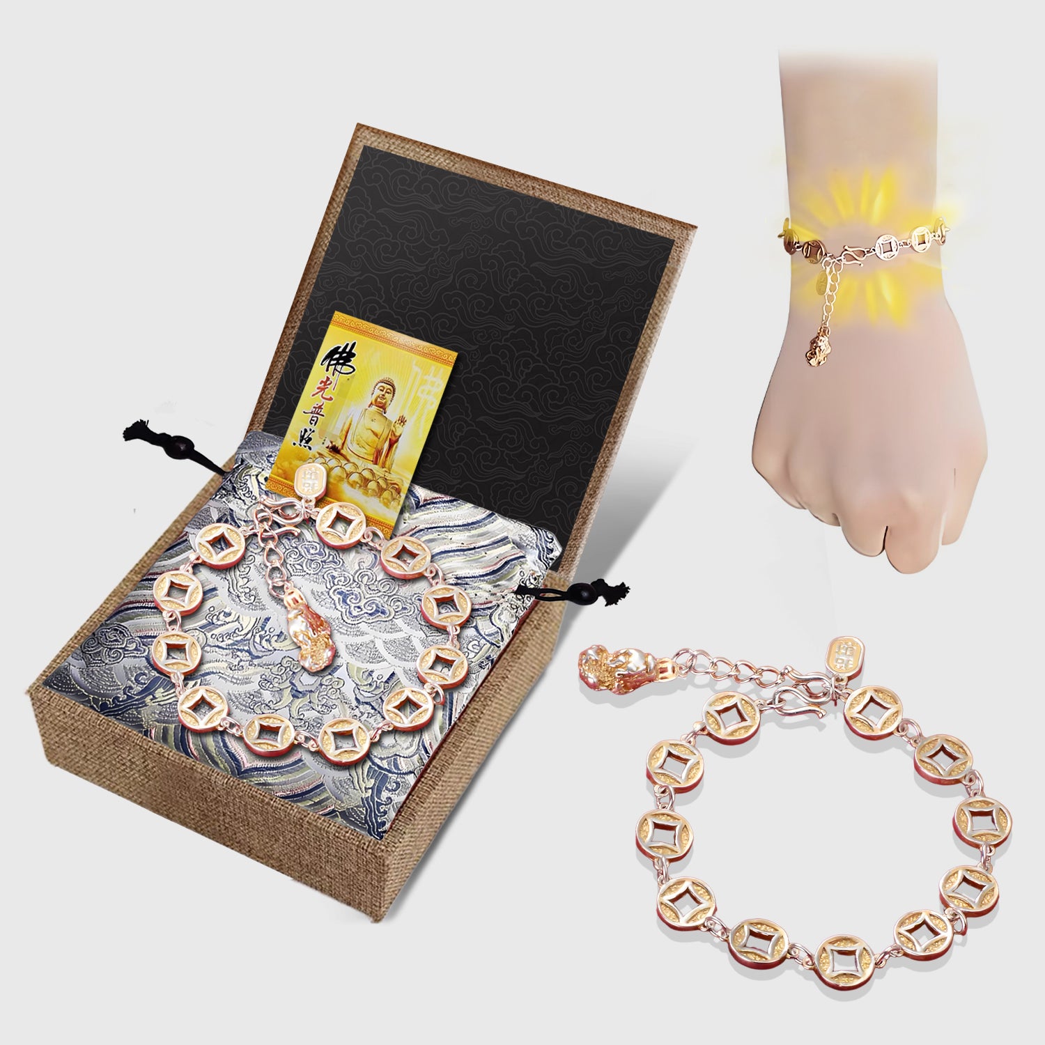 【Fulfillment of Wealth Potential】 Fine Coin Pixiu Fortune Bracelet