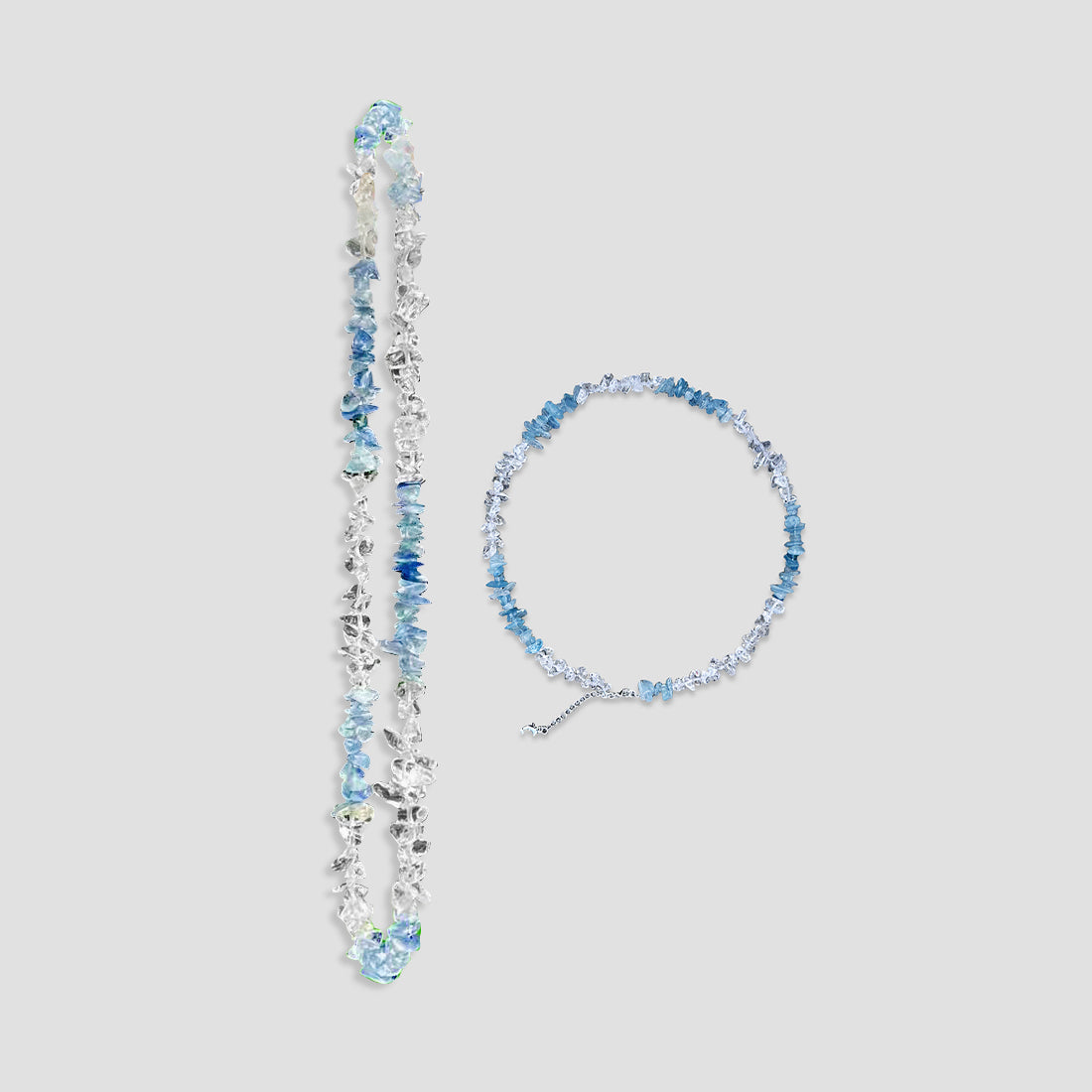 Pure handmade natural crystal stone necklace color set - wealth health love Rerhy