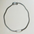 Dzi White Crystal Silver Obsidian Titanium Steel Necklace, Tibetan Design, Good Luck Protection Necklace My Store
