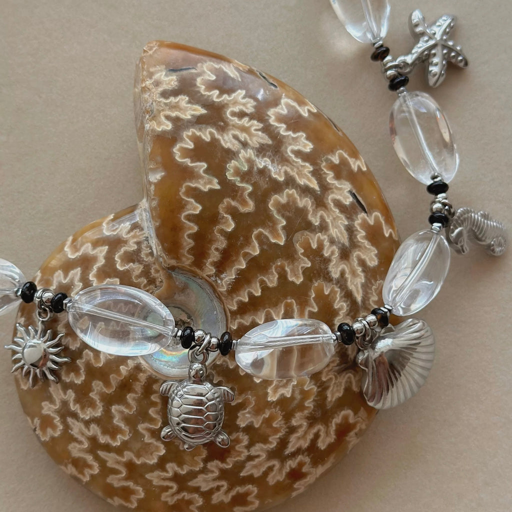 Ocean World Pure White Crystal Necklace Handmade My Store