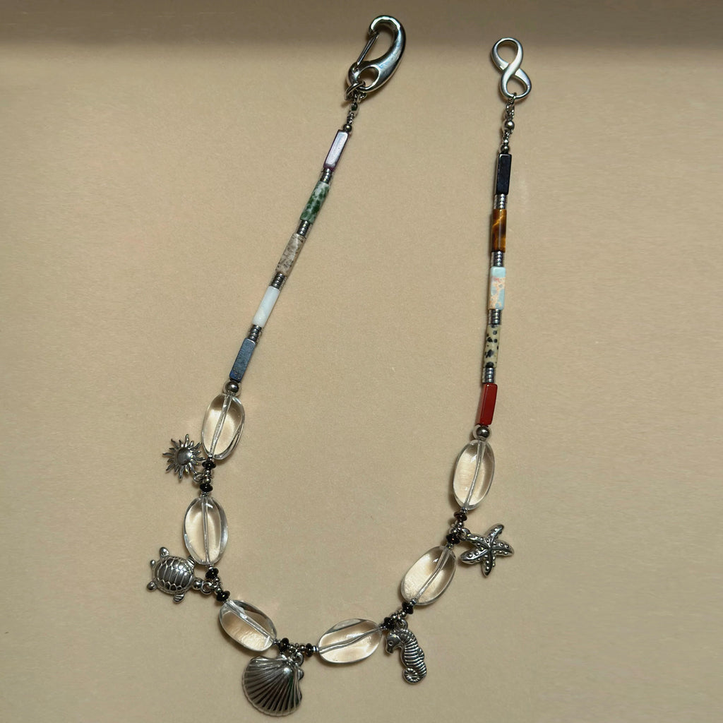 Ocean World Pure White Crystal Necklace Handmade My Store