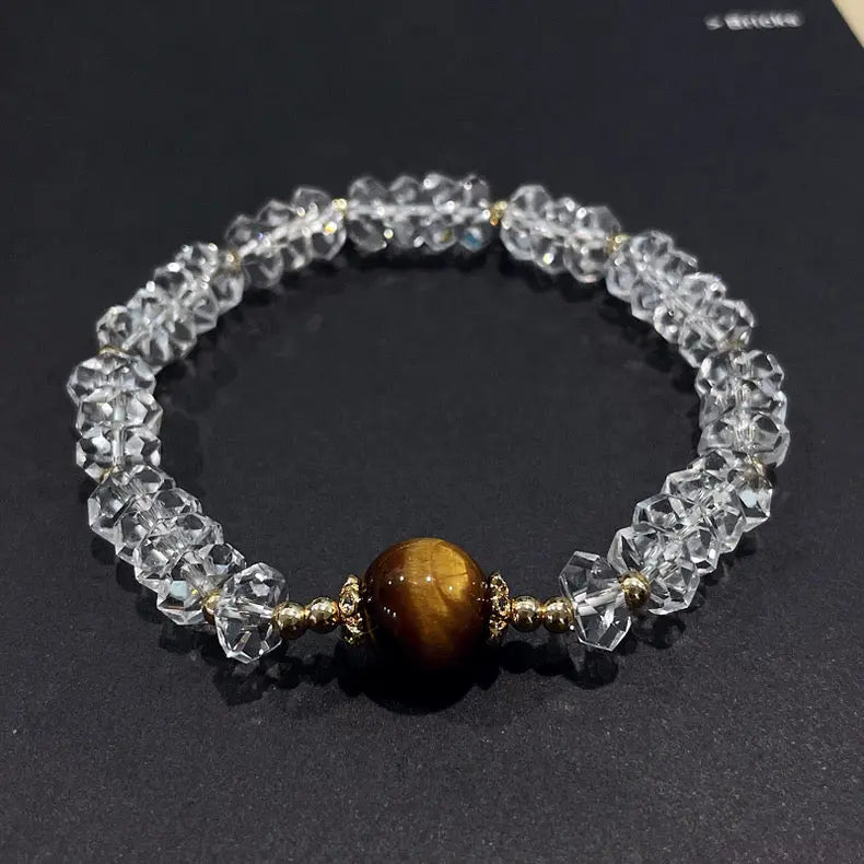 Healing  Quartz Crystal Worry Stone for Calming Anxiety Stress Relief Crystal  Energy Bracelet My Store
