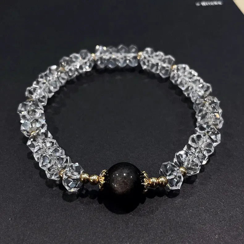 Healing  Quartz Crystal Worry Stone for Calming Anxiety Stress Relief Crystal  Energy Bracelet My Store