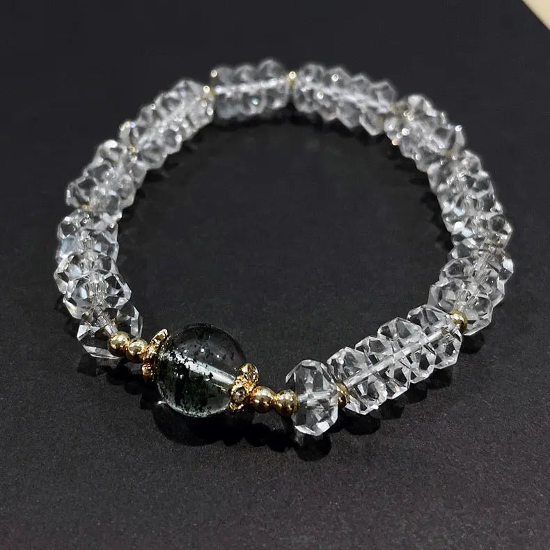 Healing  Quartz Crystal Worry Stone for Calming Anxiety Stress Relief Crystal  Energy Bracelet My Store