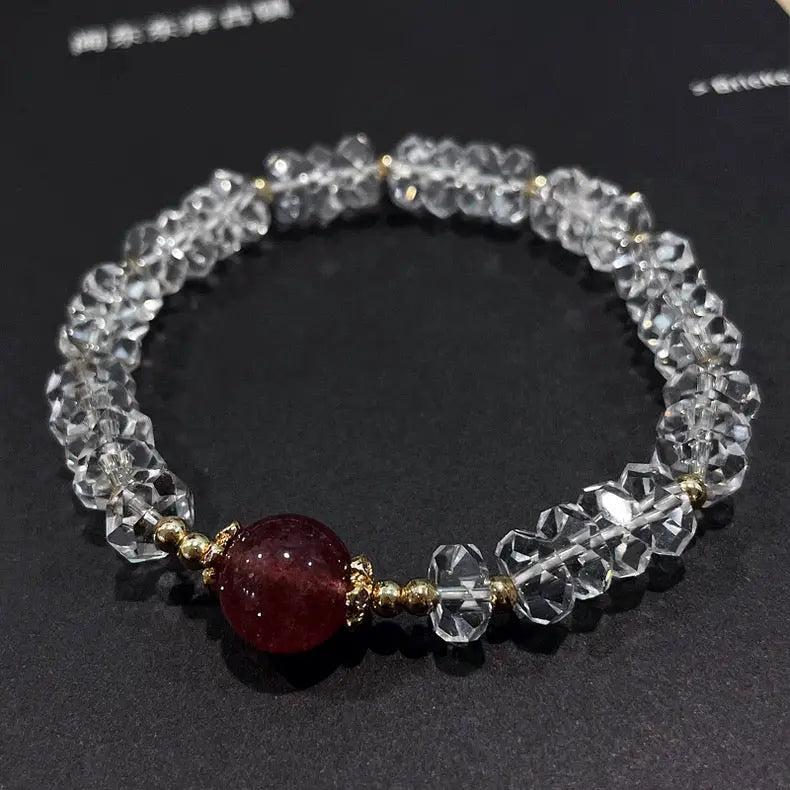 Healing  Quartz Crystal Worry Stone for Calming Anxiety Stress Relief Crystal  Energy Bracelet My Store